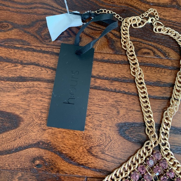 LAST 1! CLOSET CLOSING H:ours Oaklyn Top Purple XS Revolve Beaded Jeweled Metal - Picture 3 of 6